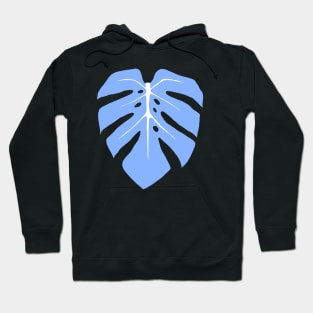 Baby Blue Monstera Leaf Hoodie